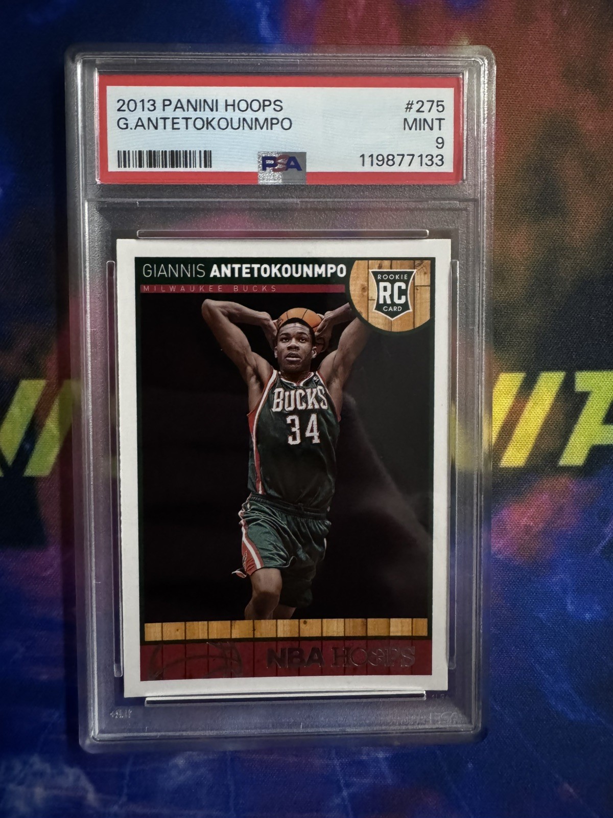 2013-14 NBA Hoops Red Back Giannis Antetokounmpo #275 PSA 9 MINT Rookie RC