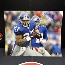 Brandon Jacobs Autographed New York Giants Inscribed 16x20 Photo Beckett BAS