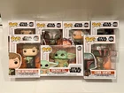 EC NIB Star Wars Mandalorian Funko Pop Lot (7) – Ahsoka, Luke w/ Grogu, + Morę