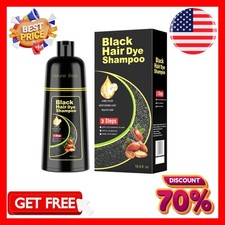 Black Hair Dye Shampoo Natural Instant 3in1 Hair Dye Shampoo 500ml FREE US SH P