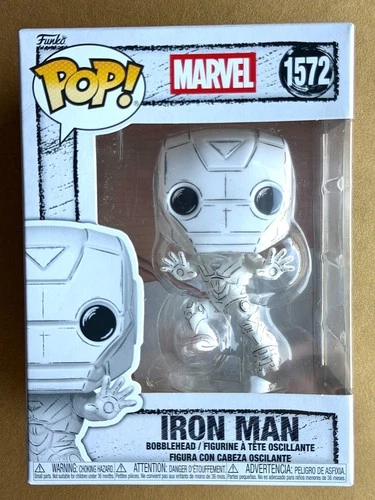Funko PoP! Marvel IRON MAN #1572 SKETCH Edition or Color Your Own Iron Man‼️