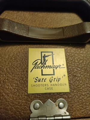 Pachmayr Sure Grip Handgun Hard Case Adjustable Tray Brown Wood Metal