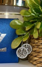 925 Sterling Silver Crystal Celtic Knot Design Hook Earrings