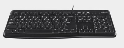 Logitech K120 Wired Keyboard USB Full Size Black YU0042 Ergonomic Tested