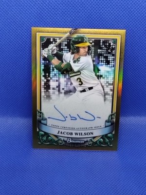 2024 Bowman Sterling Prospect Auto Gold Refractor 43/50 Jacob 