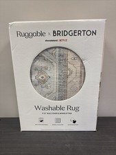 Ruggable 5'x7' Washable Bridgerton Crown Affair Ivory Opal Rug- New OPEN BOX
