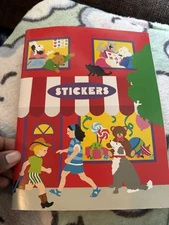 Vintage 1994 Mrs. Grossman’s Sticker Book 90s Barbie, Barney, Magic School Bus