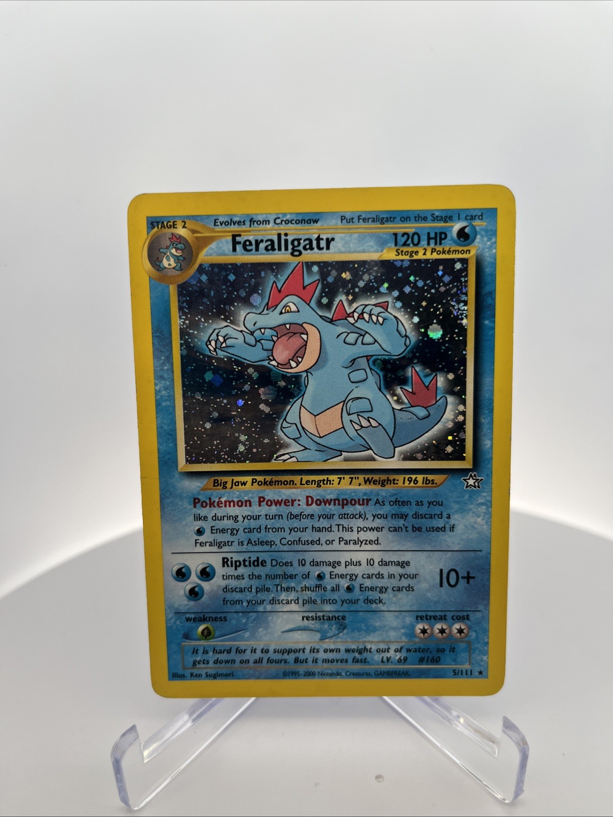 Pokémon TCG Feraligatr Neo Genesis Holo Rare Card 5/111 - Hp See Photos