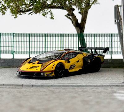 HH 1:64 Scale Yellow Essenza SCV12 Racing Sports Model Diecast Metal Car