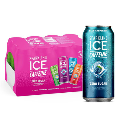 Caffeine Variety Pack, Flavored Sparkling Water, Zero Sugar, with Vitamins and A