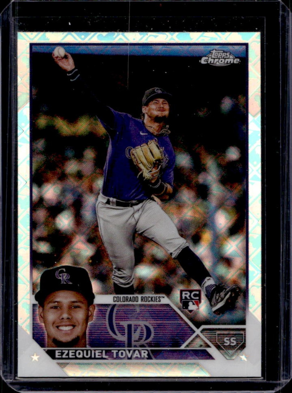 2023 Topps Chrome Logofractor Ezequiel Tovar RC Rookie #106 Rockies