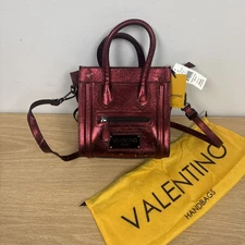 VALENTINO By Mario  Leidy  VA6111 Crossbody Shoulder Bag Lipstick Red Metallic