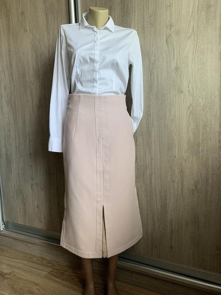 Women Akris Skirt Pink Wool 40 / L / 48