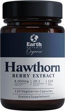Earth BOTANIC Organic Hawthorn Berry Extract 20:1, 8000 mg Equivalent