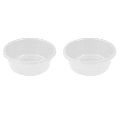 Round Plastic Wash Basin 1147 (2, Pearl White)