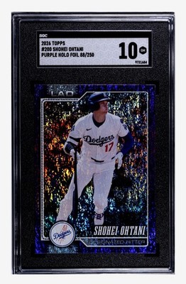 2026 Topps Series 1 Purple Holo Foil /250 Shohei Ohtani *DODGERS* SGC 10 POP 1 !
