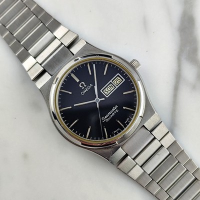 OMEGA Seamaster Quartz Rare German Day-Date Black Dial 1976 [REF. 196.0131]