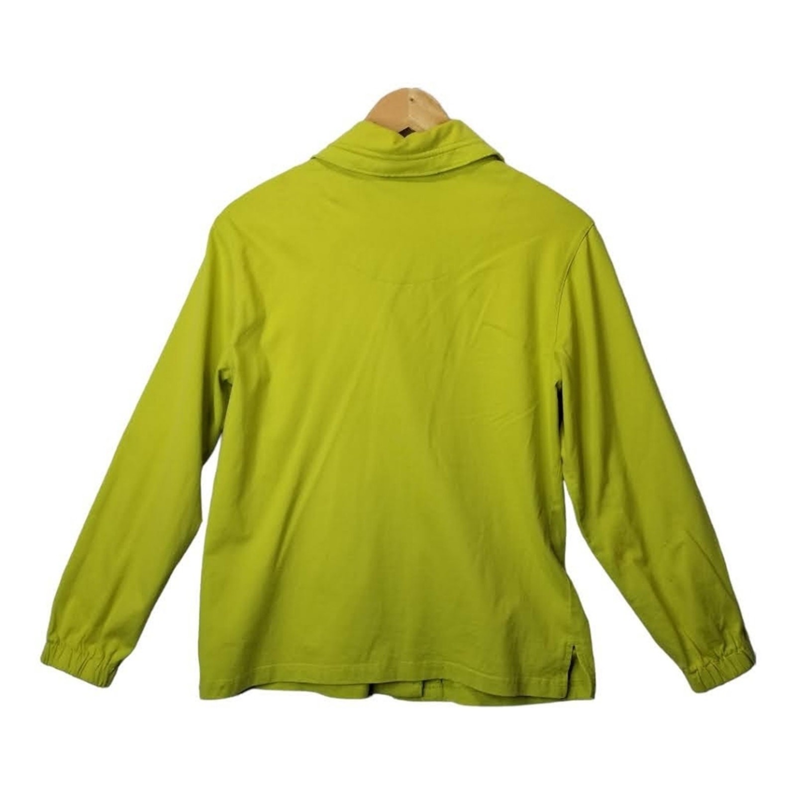 Womens Jacket Medium Button Front Drawstring Coll… - image 3