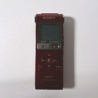 Sony Red VOICE IC Recorder ICD-UX200 AAA Battery ICES/NMB-003   Tested WORKS