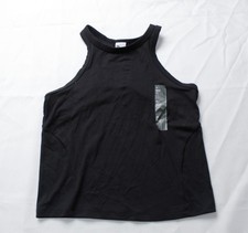 All in Motion Women's Highneck Racerback Tank Top AP2 Black Medium NWT