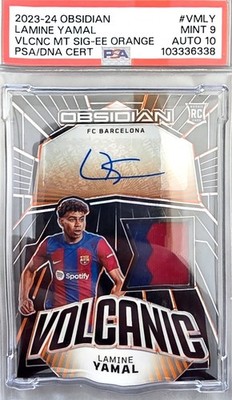 2023-24 Panini Obsidian Volcanic Material Signatures Lamine Yamal 19/99