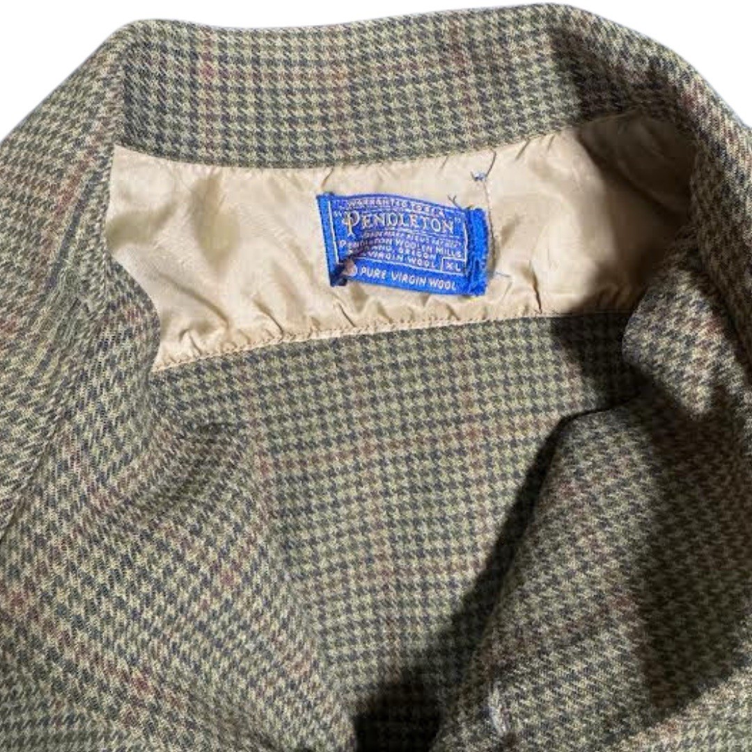 Vintage Pendleton Houndstooth Pattern 100% Virgin… - image 11