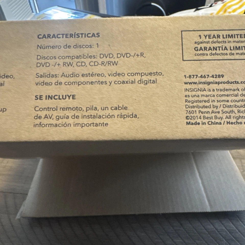 Nuevo reproductor de DVD de caja abierta Insignia NS-D160A14 REPRODUCTOR DE DVD/CD Foto 3 de 4