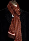 100% Silk men women Scarf neckerchief Wrap long plaid maroon red wine MY116-48