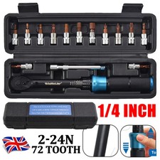15pcs Bicycle Bike 1/4 Inch Driver - Torque Wrench Allen Key Tools Socket Set