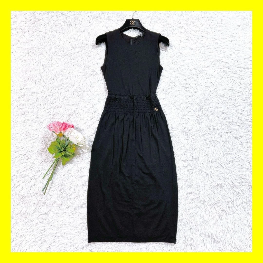 GUCCI Abito smanicato rayon nero 38 M 84686c