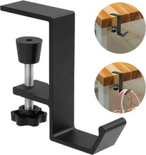 Adjustable Purse Hook for Table Clamp-On Under Desk Backpack Hanger Bag Holder