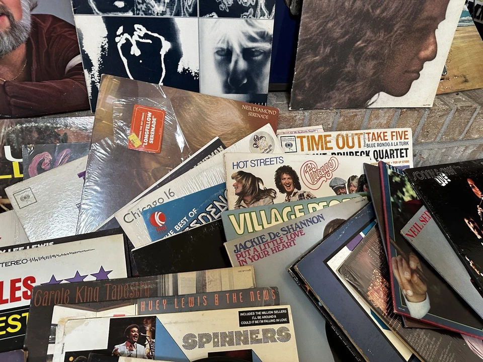 Great Vinyl Records -Ray Charles, Neil Diamond , Chicago, etc. - Good Condition Foto 2 de 4