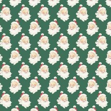 Merry Little Christmas-Santa Heads Tossed on Green-Riley Blake-BTY