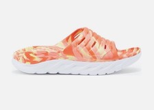 NWT Hoka One Ora Recovery Slide Swirl Sandal Yellow Pear Fiesta Men 11/ Wmns 13