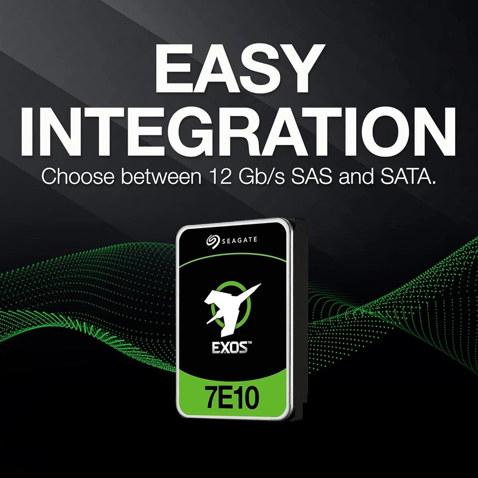 Seagate Exos 7E10 4TB Internal Hard Drive HDD - 3.5 Inch 4Kn SAS 12GB/s, 7.200 R - Image 2 of 4