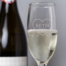 Personalised Maid Of Honour Champagne Flute Glass Wedding Engraved Gifts