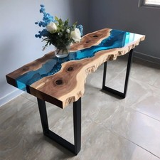Live Edge Epoxid-Tischplatte, Sofa-Mitteltisch, Couchtischplatte, Harzholztisch