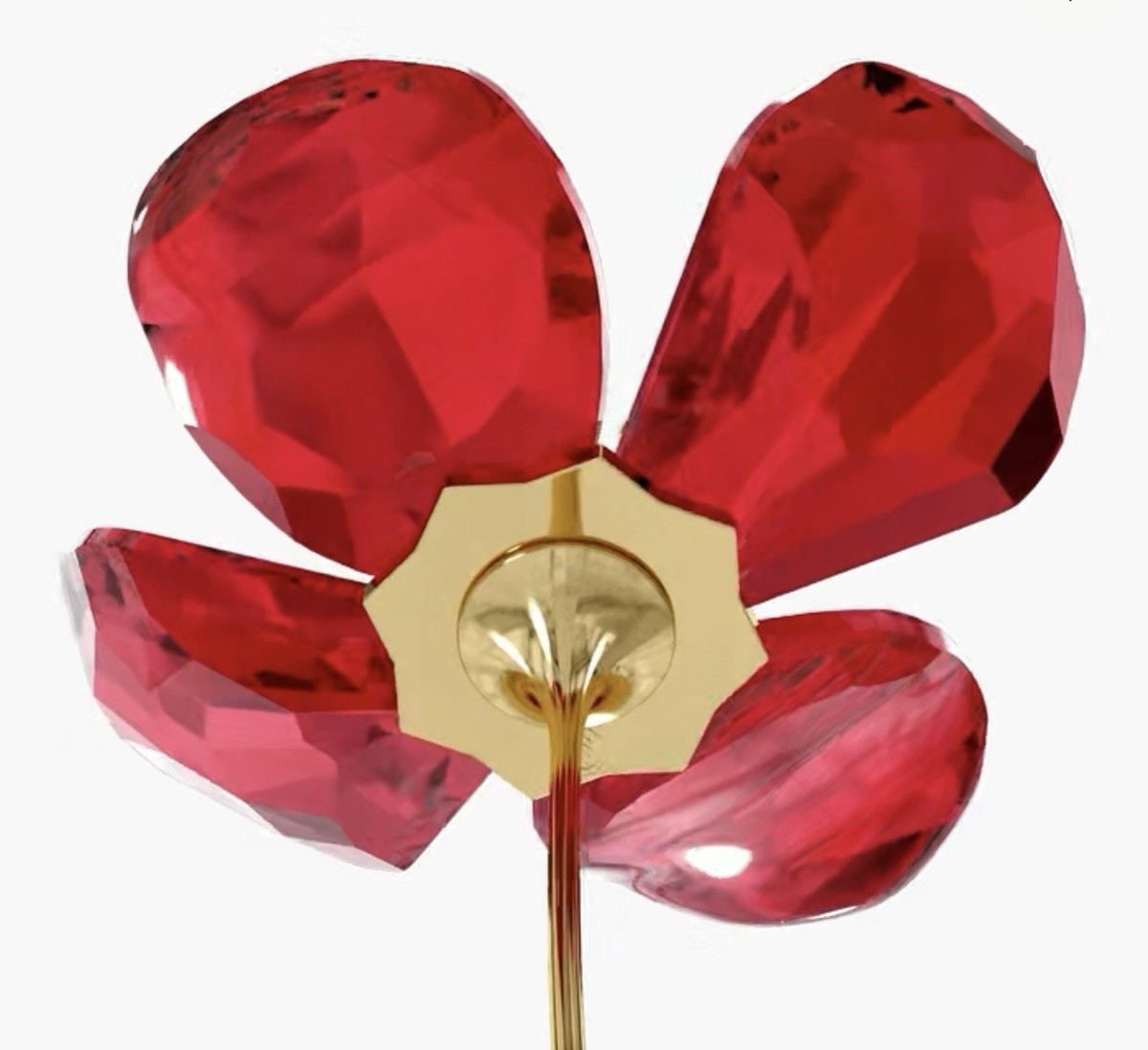 NIB Swarovski Garden Tales Red Poppy Wildflower Crystal Figurine