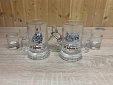 Hasser&ouml;der Frankenbr&auml;u F&uuml;rst Bismarck Set 7 Teile Wernigerode Rathaus Harz Glas