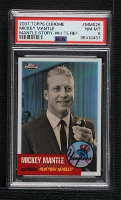 2007 Topps Chrome The Story White Refractor /200 Mickey Mantle #MMS26 HOF 0xq7
