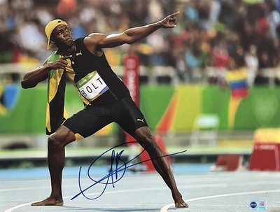 Usain Bolt Signed 16x12 Photo ACG COA AG05282