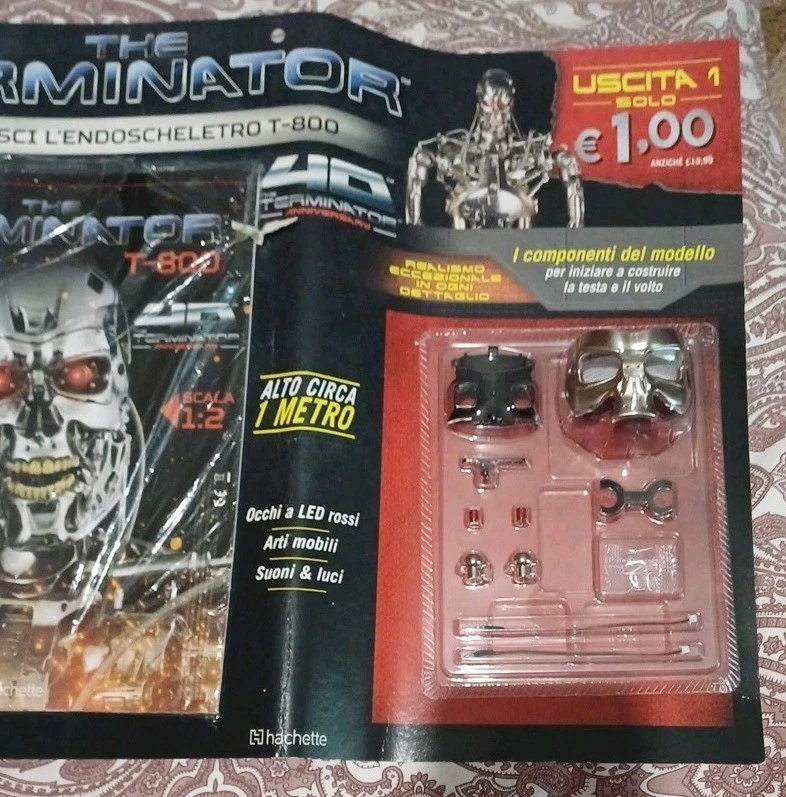 PRIMA USCITA FASCICOLO COMPONENTI THE TERMINATOR T-800 HACHETTTE SCALA 1:2 - Immagine 3 di 4