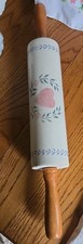 COTTAGE CORE - THE SWEETEST Vintage Ceramic Porcelain Rolling Pin- Hearts B31