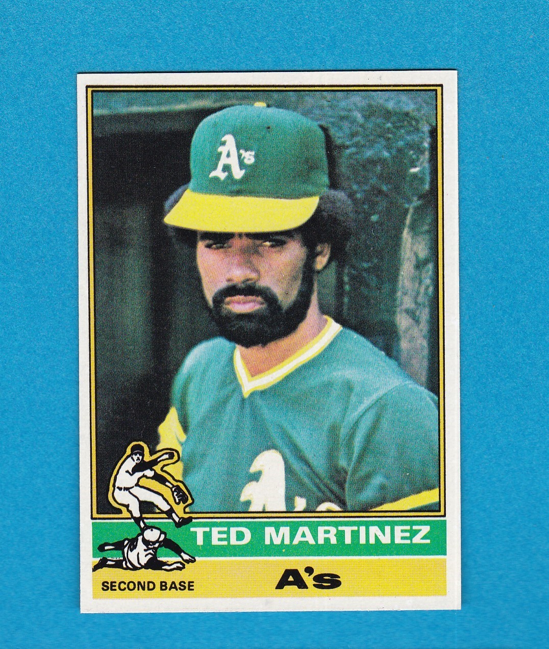 1976 TOPPS BASEBALL SET BREAK 356 TED MARTINEZ A'S NM/MT