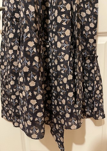 RUNGOLEE Scarlet Floral Belted Silk Midi Dress Sz S- ONE OF A KIND- RARE- - Picture 3 of 11