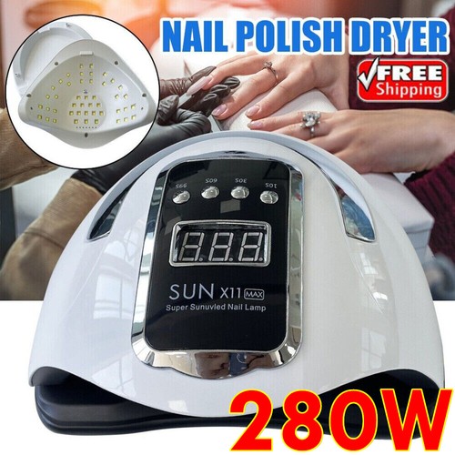 280W Lamp Nail LED UV Tool Professional Polish Dryer Gel Acrylic Curing Light A - Picture 2 of 12