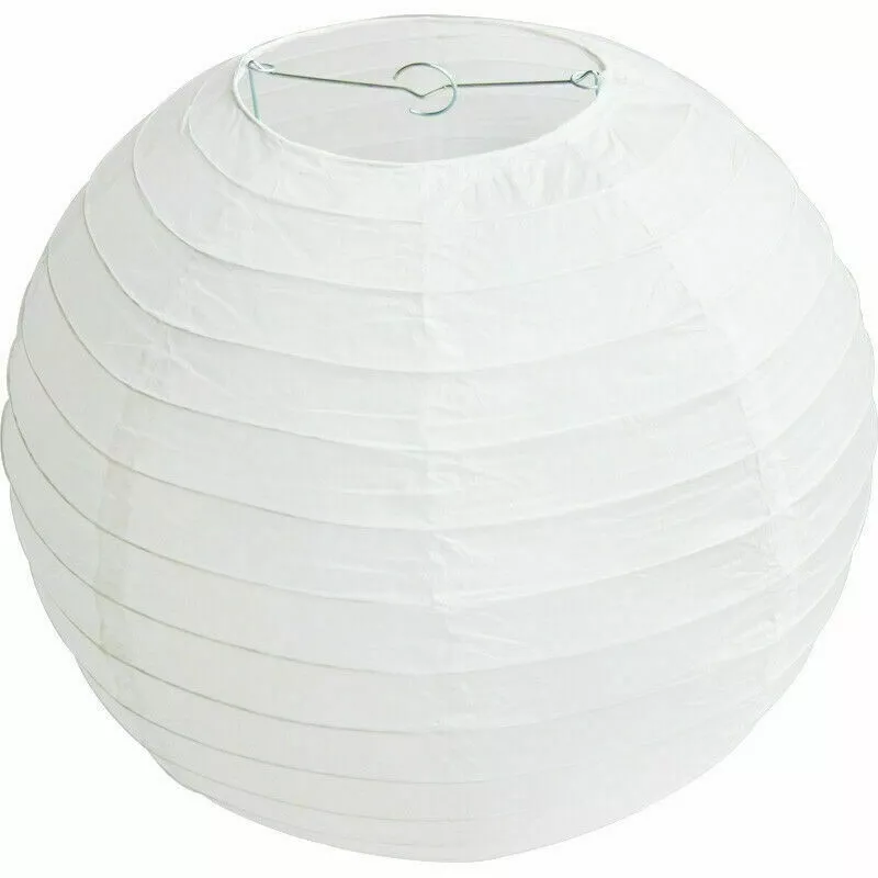 2 x 30cm Paper Lightshade Lamp Shade Ball Bamboo Lantern Ceiling Light White