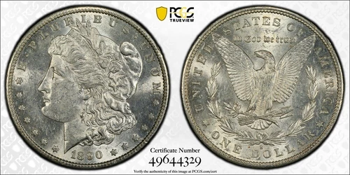 1890-S $1 Silver Morgan Dollar PCGS AU55 #j51