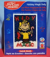 Peanuts Latch Hook Kit - Holiday Magic Sally - J&P Coats & Clark - NEW