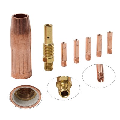 7 Stück 11-35 Kontaktspitze 21-50 Düse M10x1,5 Gasdiffusor für Tweco MIG Gun